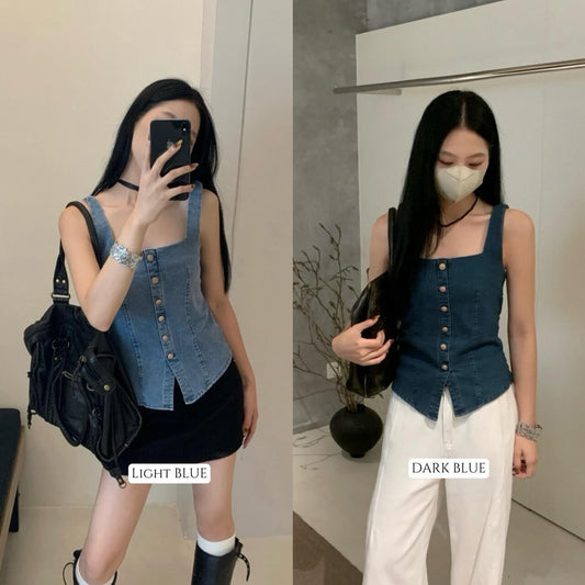 WG YUNA DENIM TOP