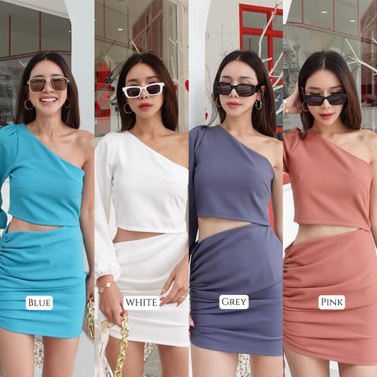 OFF SHOULDER ONE PIECE DRESS