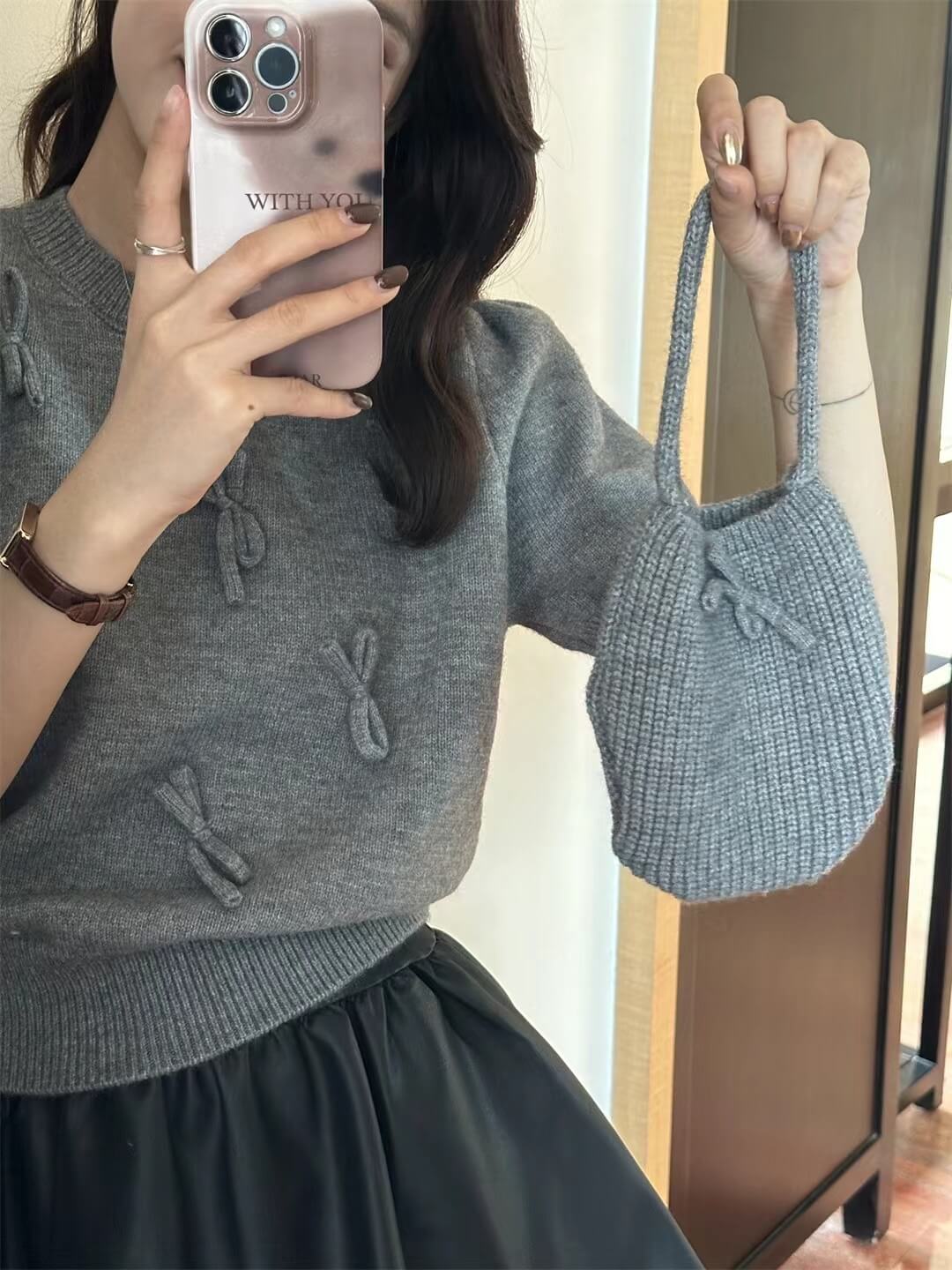LM RIBBON KNITTED TOP