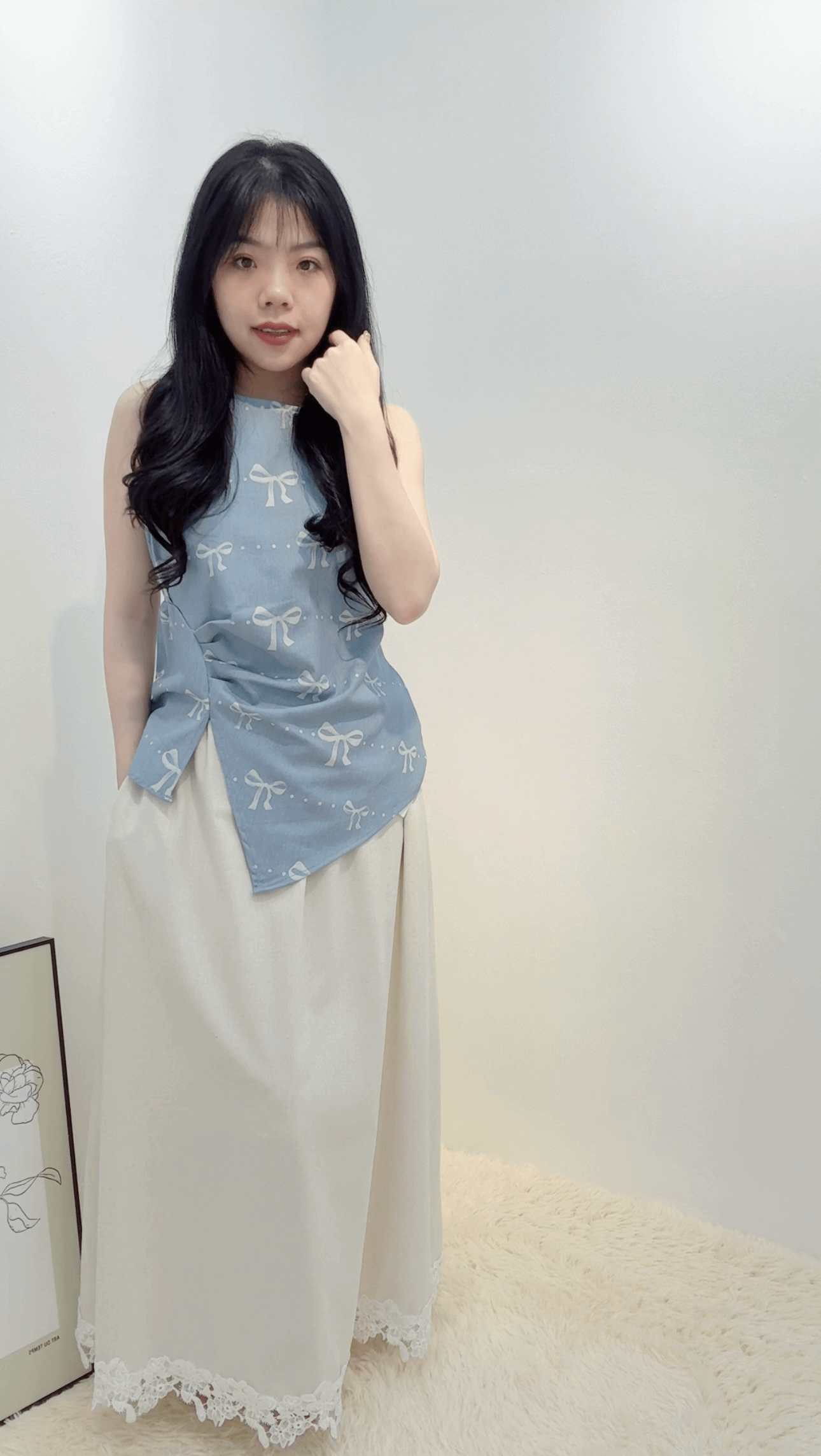HT LACE RIBBON DRESS SET