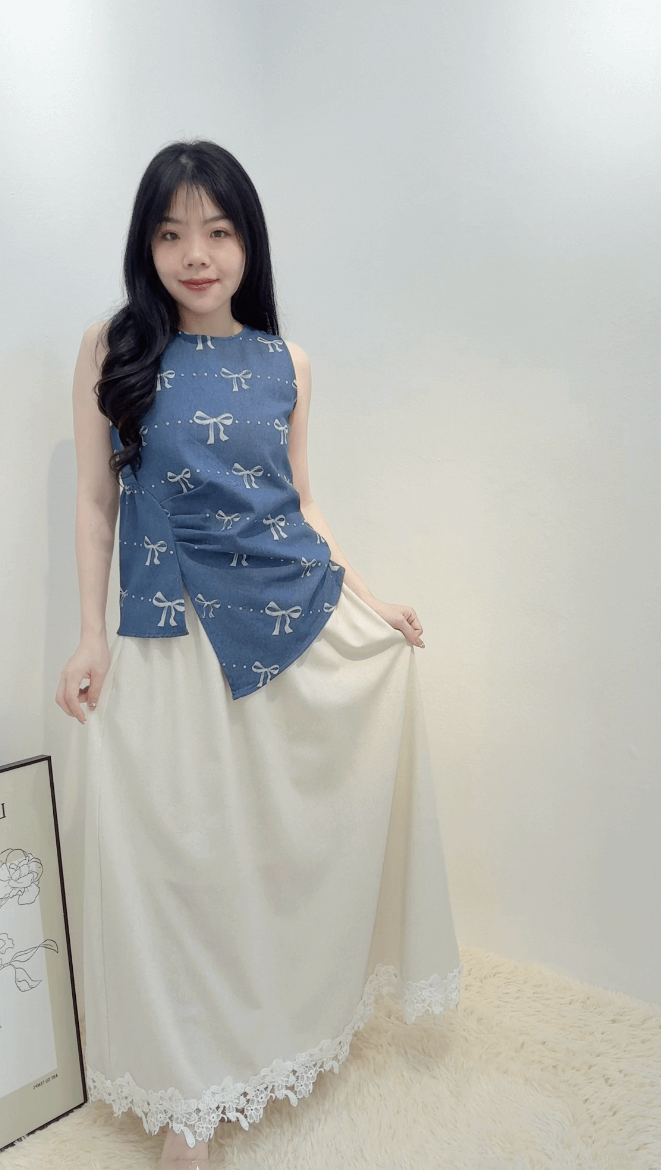 HT LACE RIBBON DRESS SET