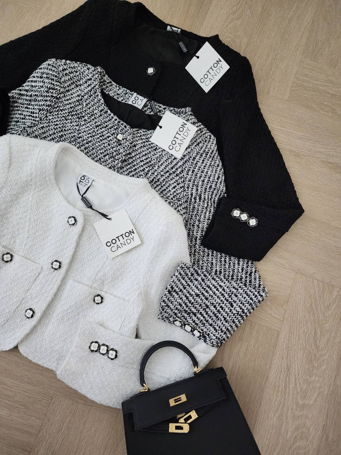 SHINY TWEED CARDIGAN