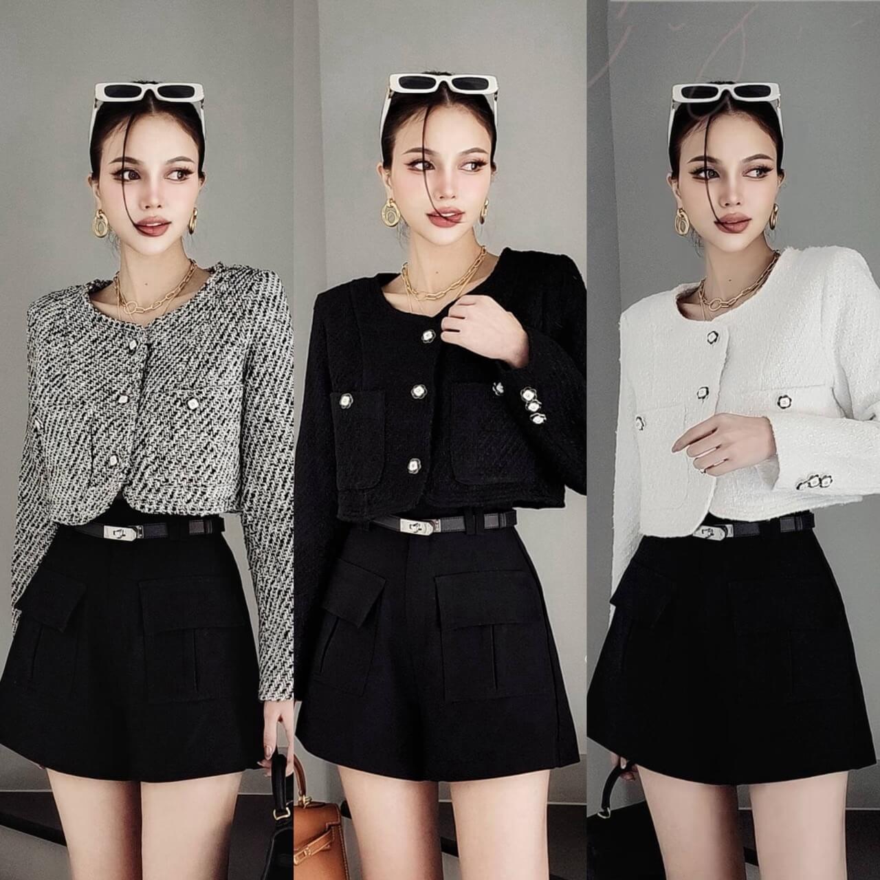 SHINY TWEED CARDIGAN
