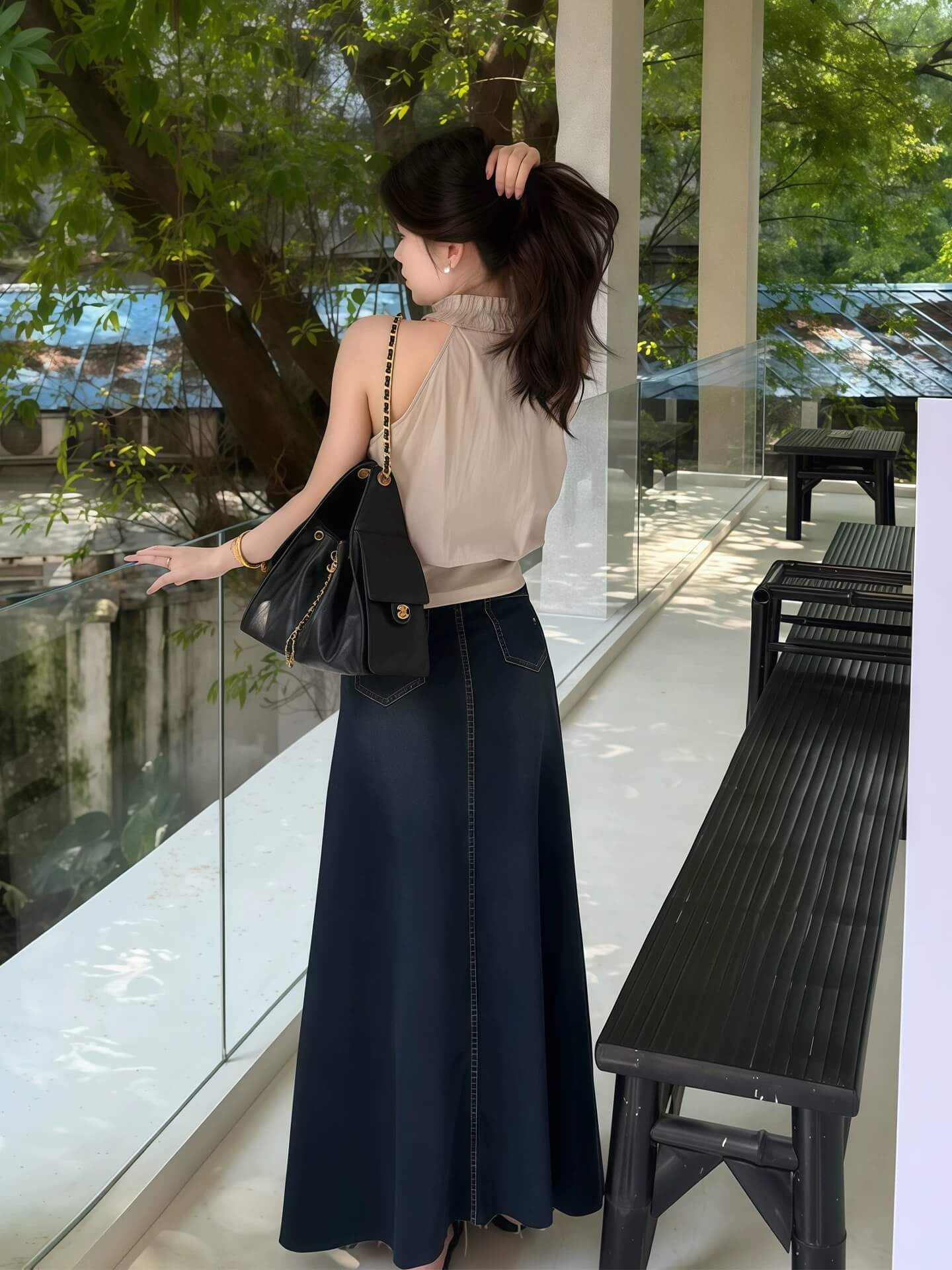 YJ EIKO DENIM DRESS