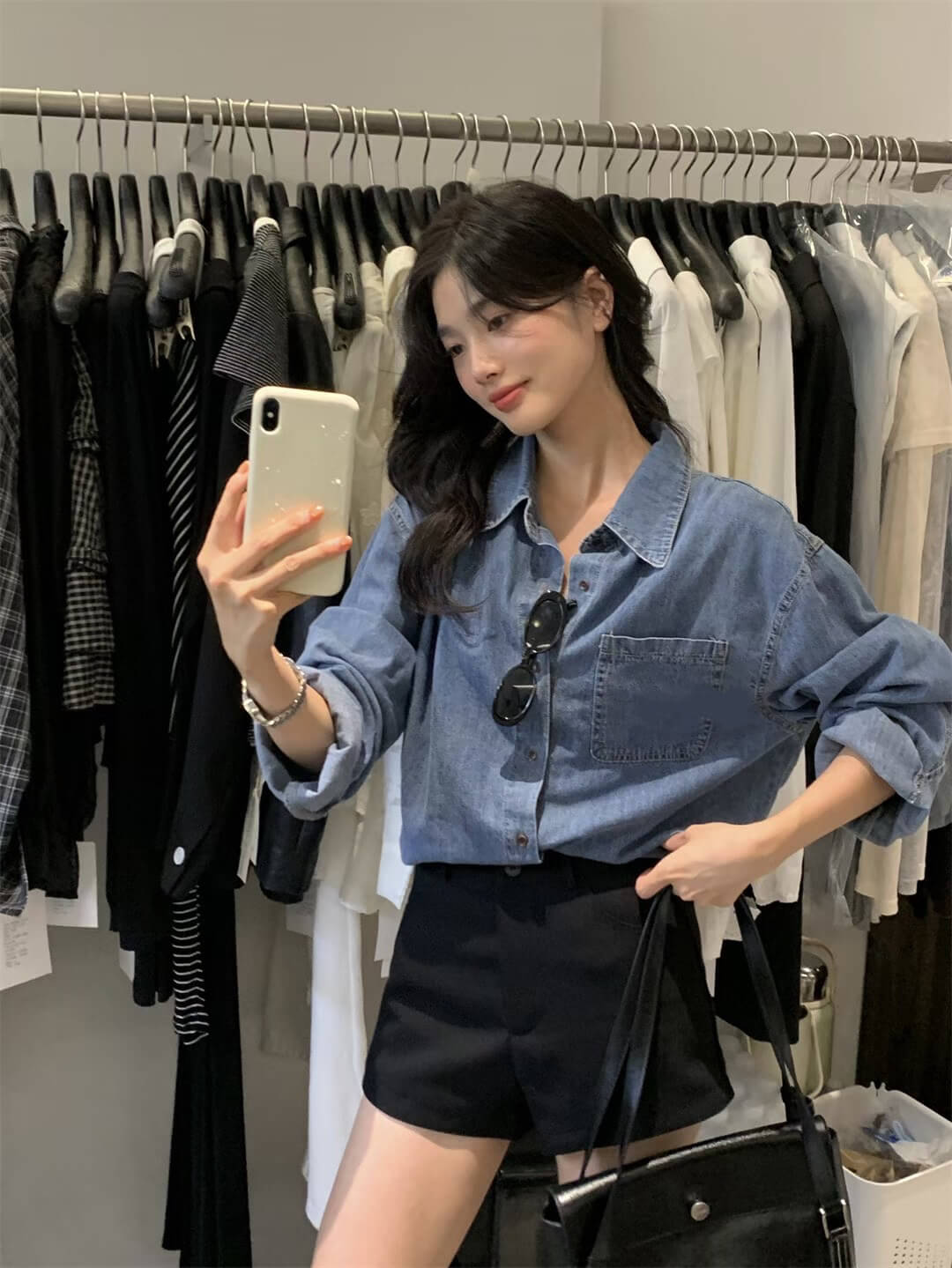 LM ISLA DENIM BLOUSE