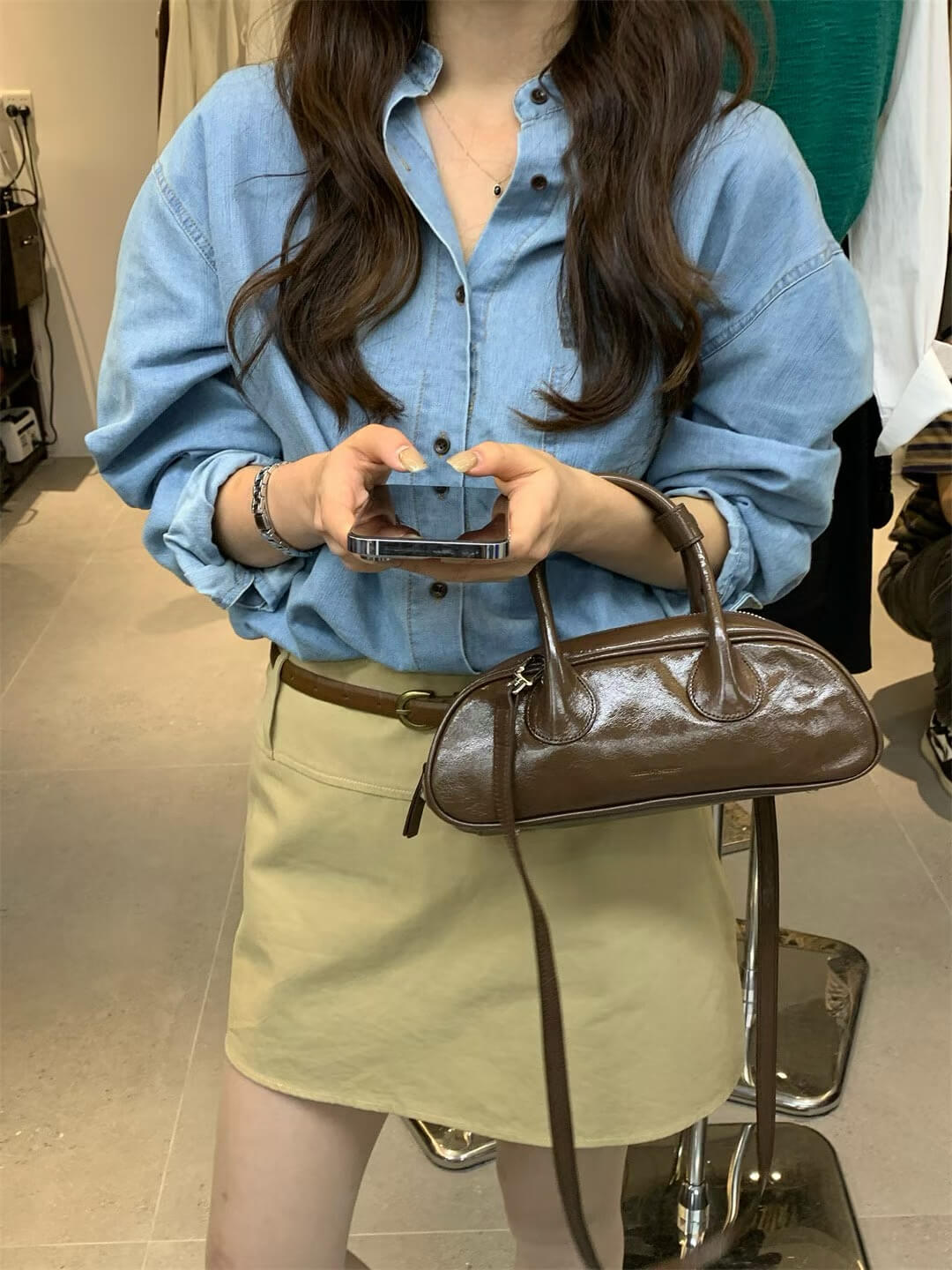 LM ISLA DENIM BLOUSE