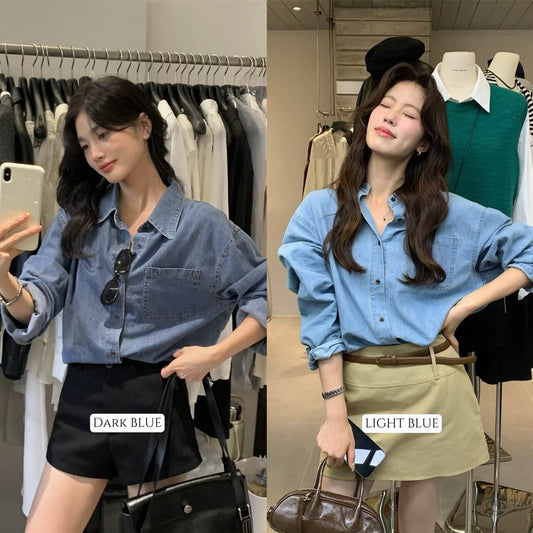 LM ISLA DENIM BLOUSE