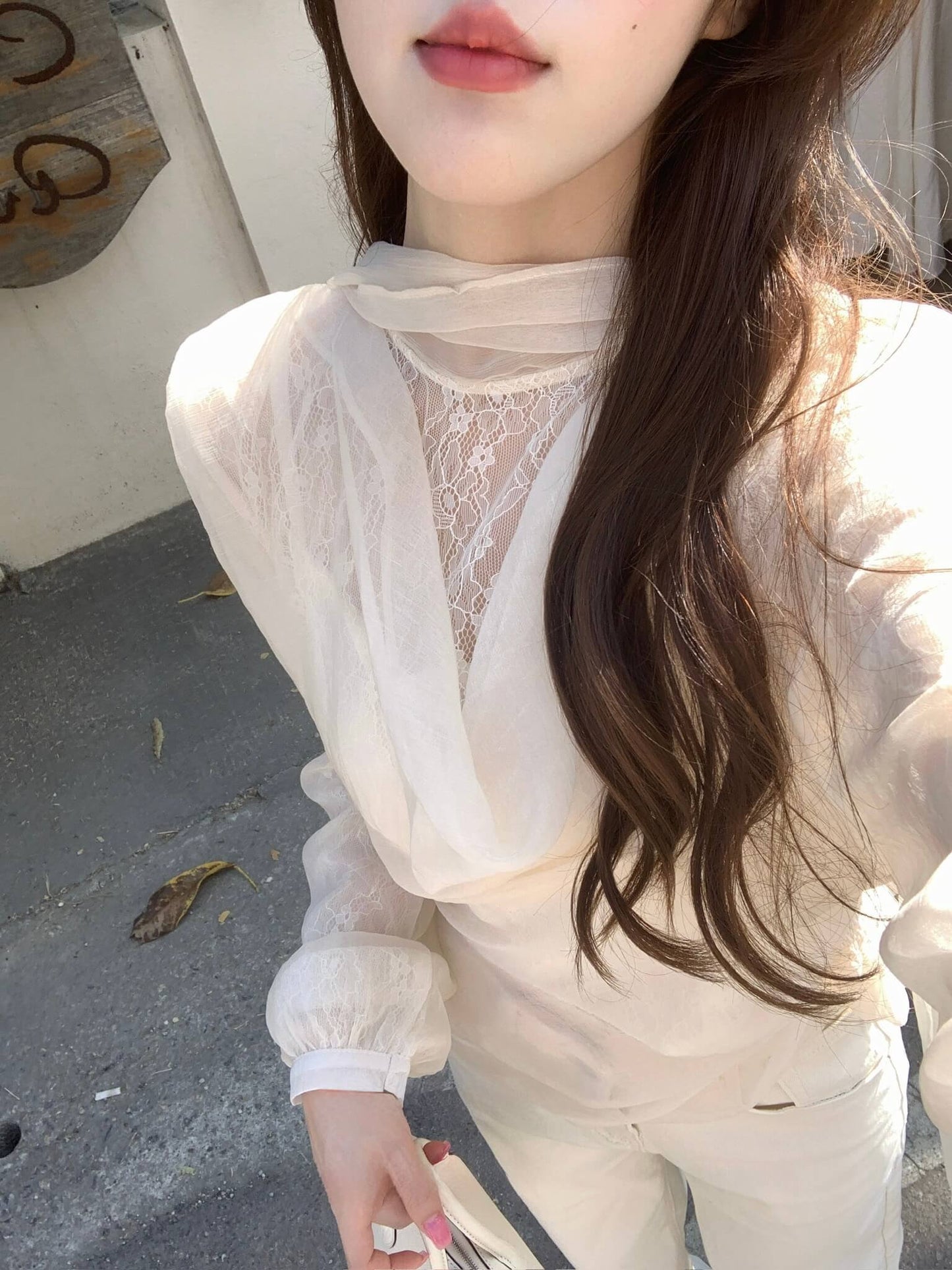 AS VINN LACE BLOUSE TOP