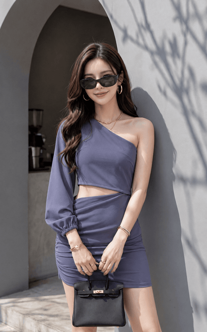OFF SHOULDER ONE PIECE DRESS