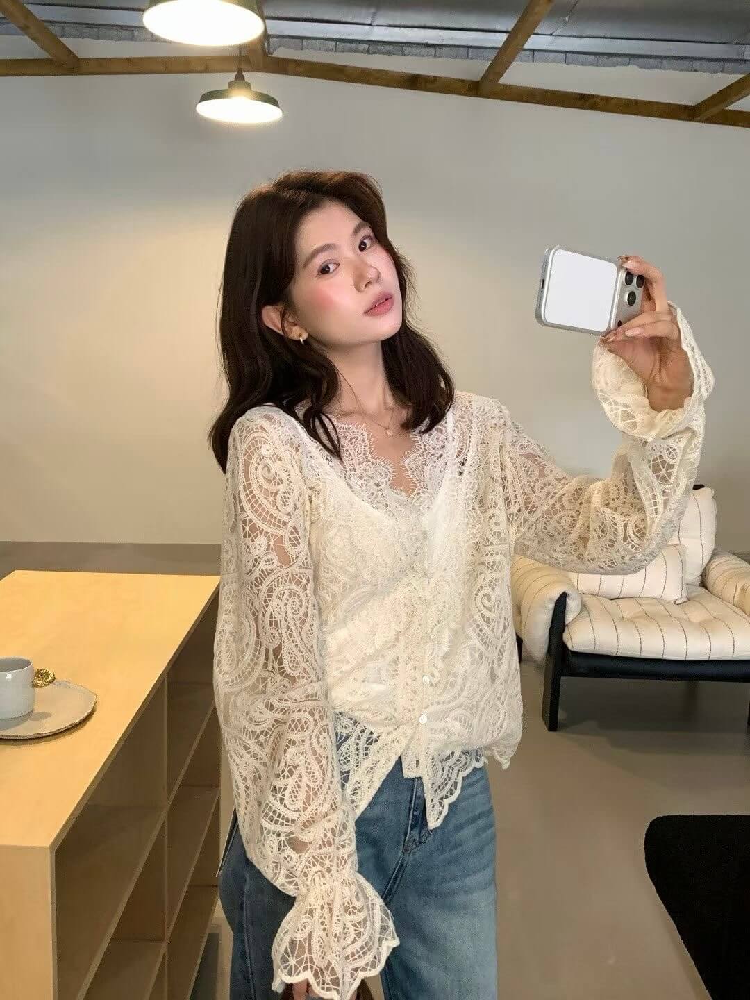 CHERBELL LACE TOP