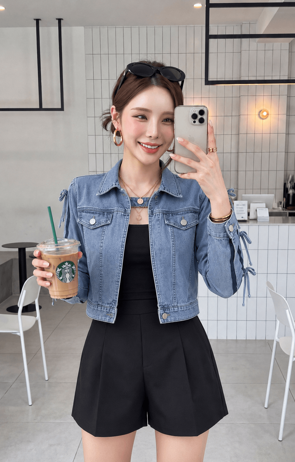 RIBBON DENIM JACKET