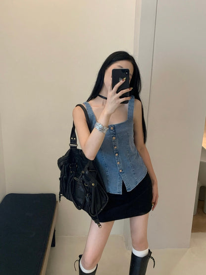 WG YUNA DENIM TOP