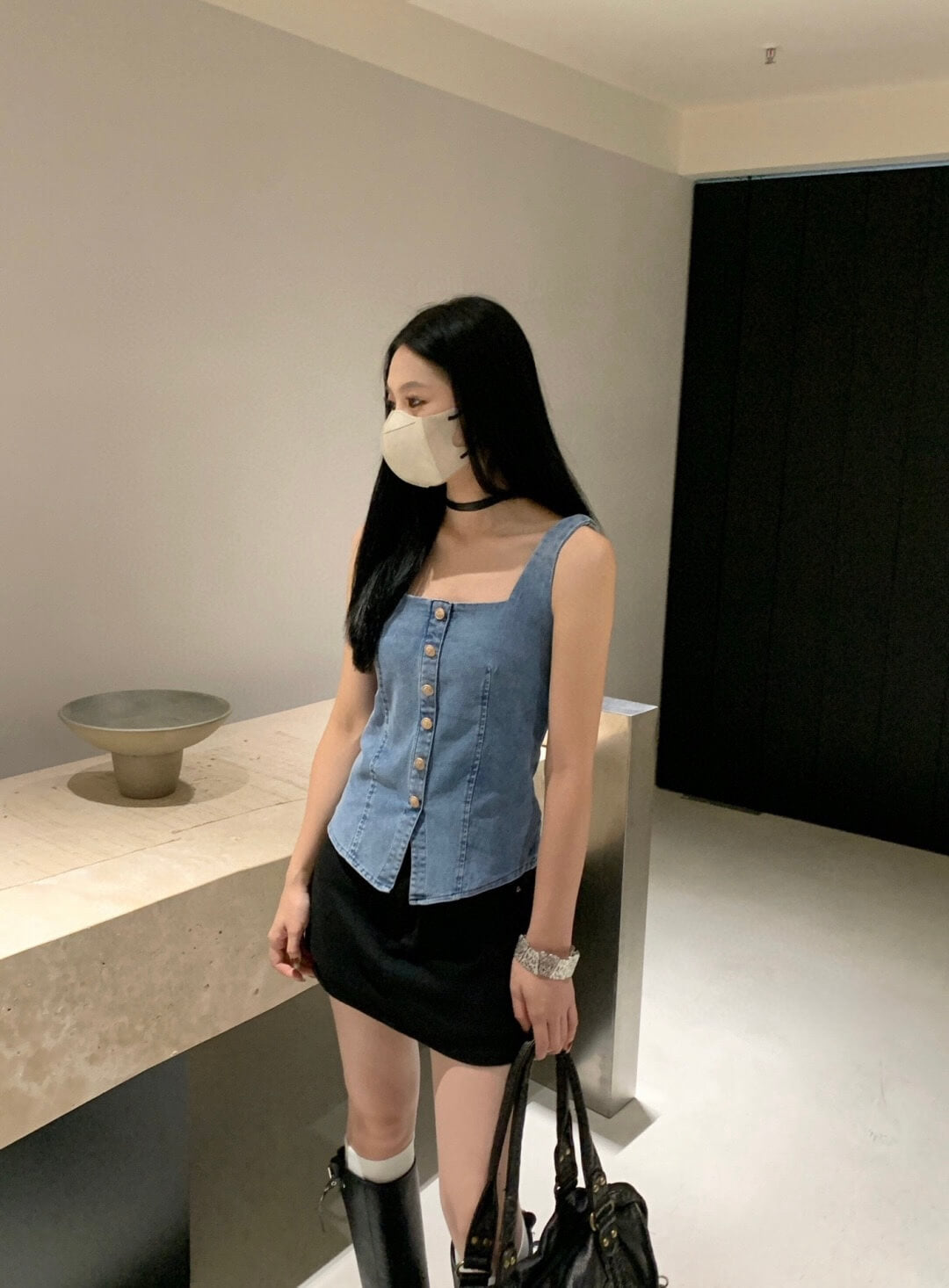 WG YUNA DENIM TOP