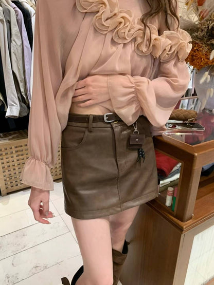AS RONI LEATHER SKIRT