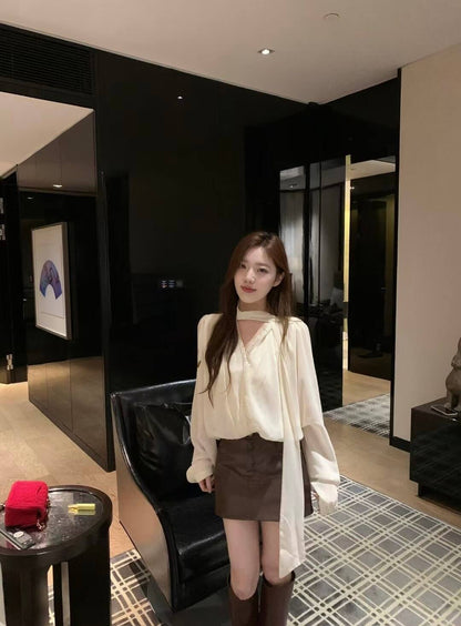 AS RONI LEATHER SKIRT