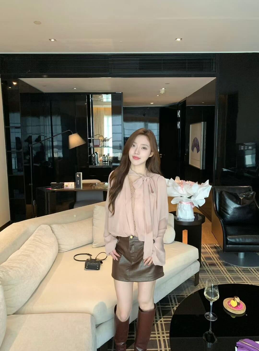 AS RONI LEATHER SKIRT