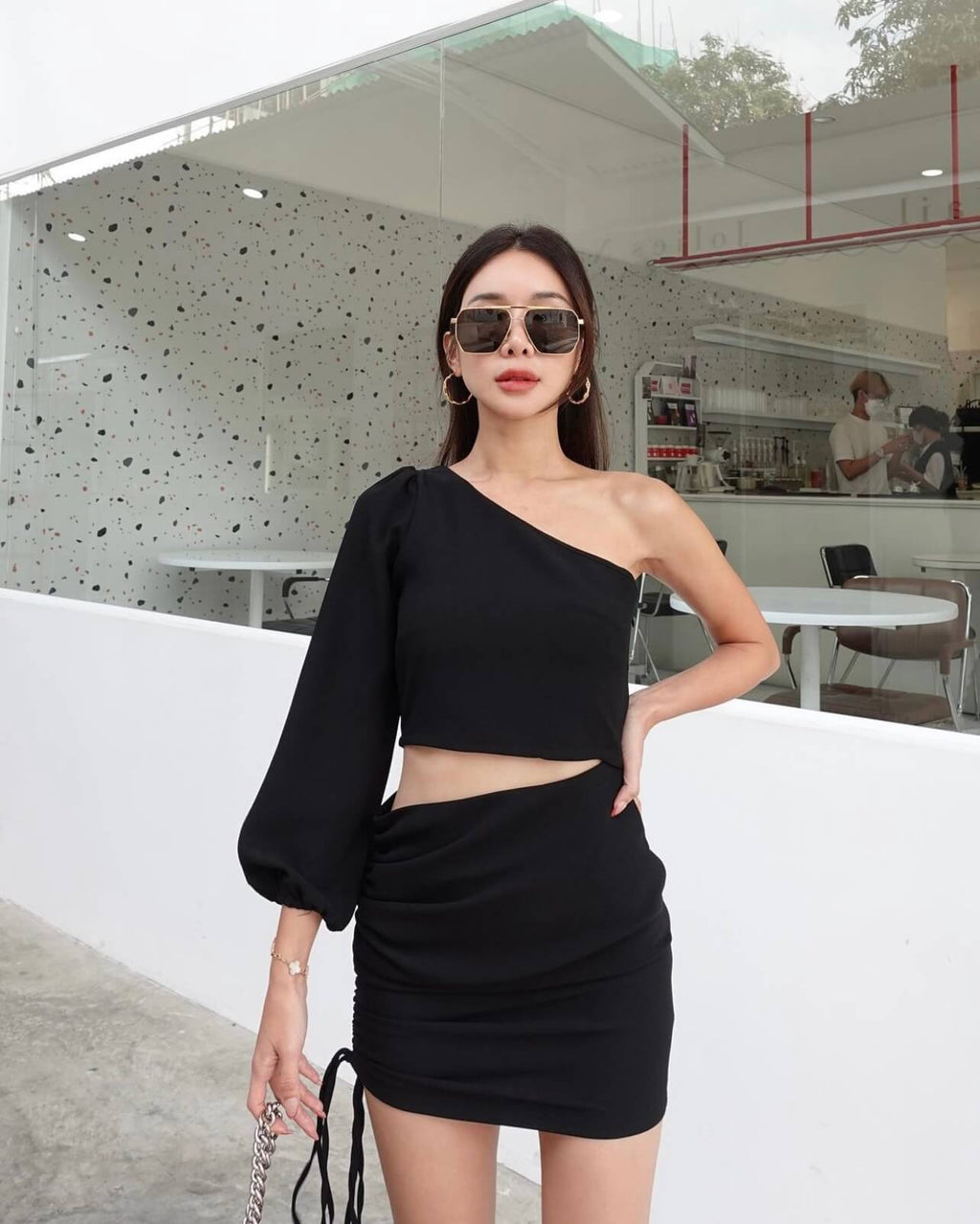 OFF SHOULDER ONE PIECE DRESS
