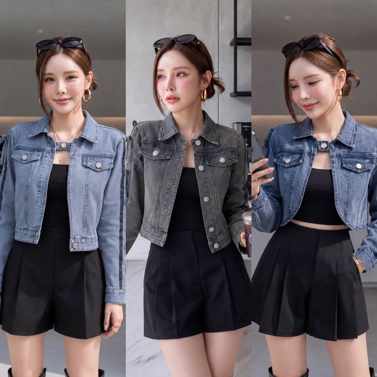RIBBON DENIM JACKET