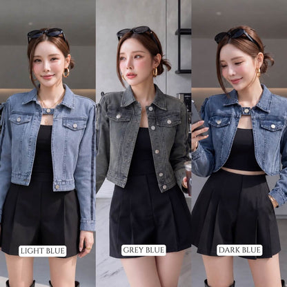 RIBBON DENIM JACKET