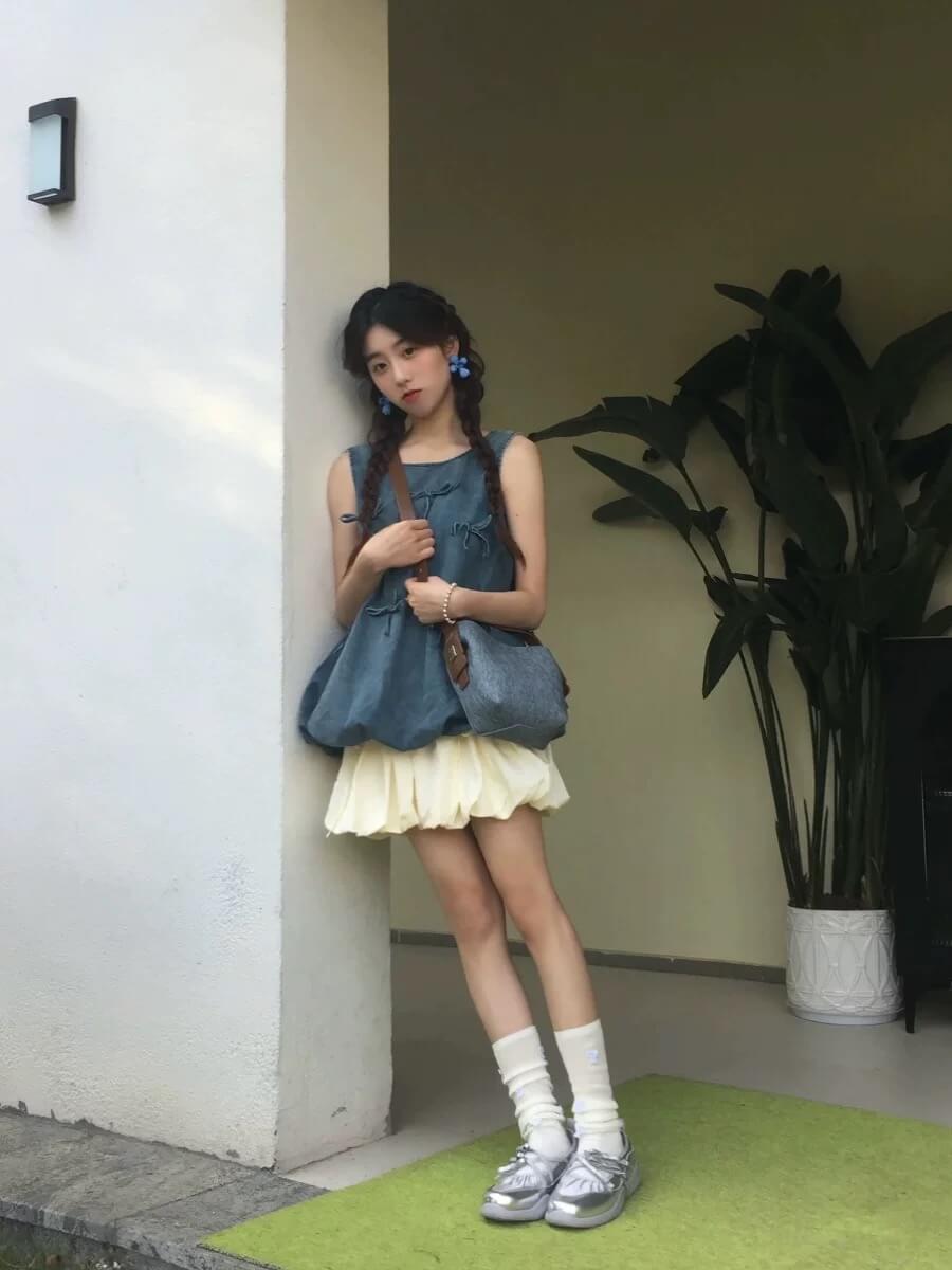 DENIM RIBBON SET