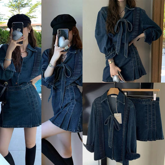 LM RIBBON DENIM SET