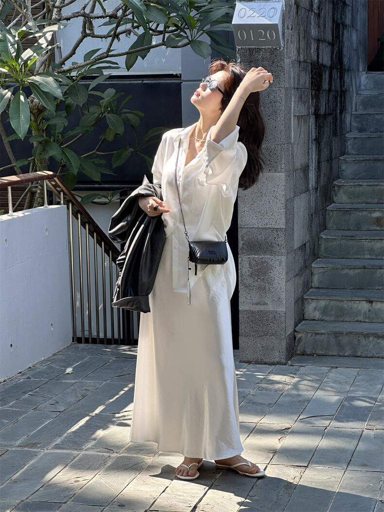 LM TYRA SATIN DRESS