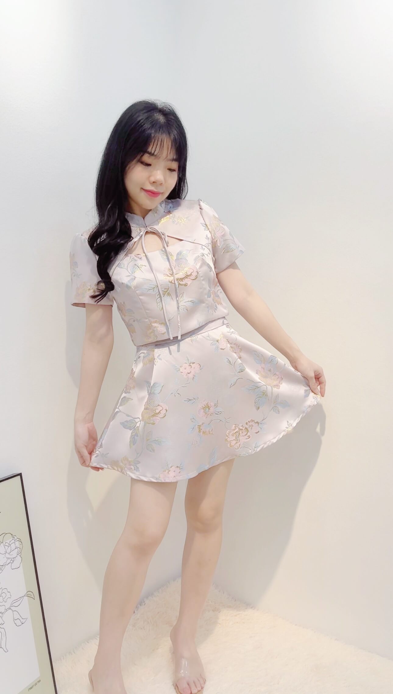 OLIVE CHEONGSAM SET