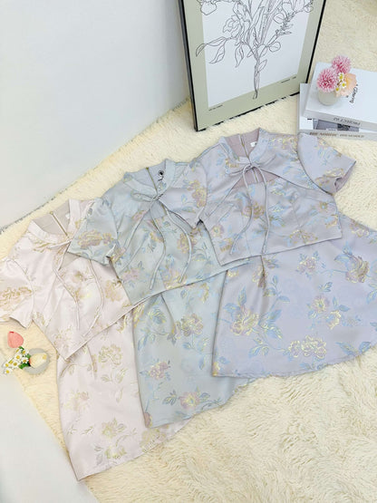 OLIVE CHEONGSAM SET