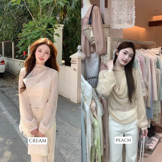 AS VINN LACE BLOUSE TOP