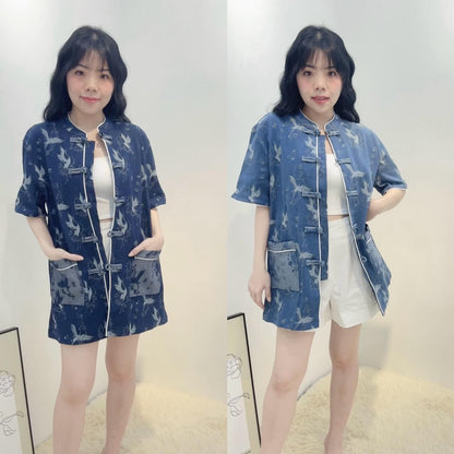 HUA MIAO MANDARIN TOP (UNISEX)