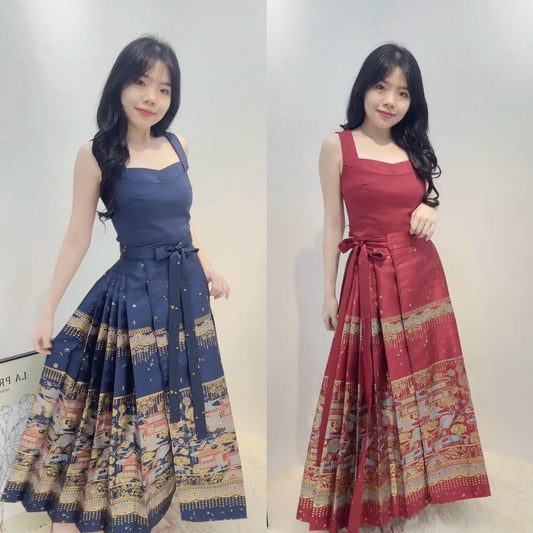 MA MIAN LONG DRESS SET