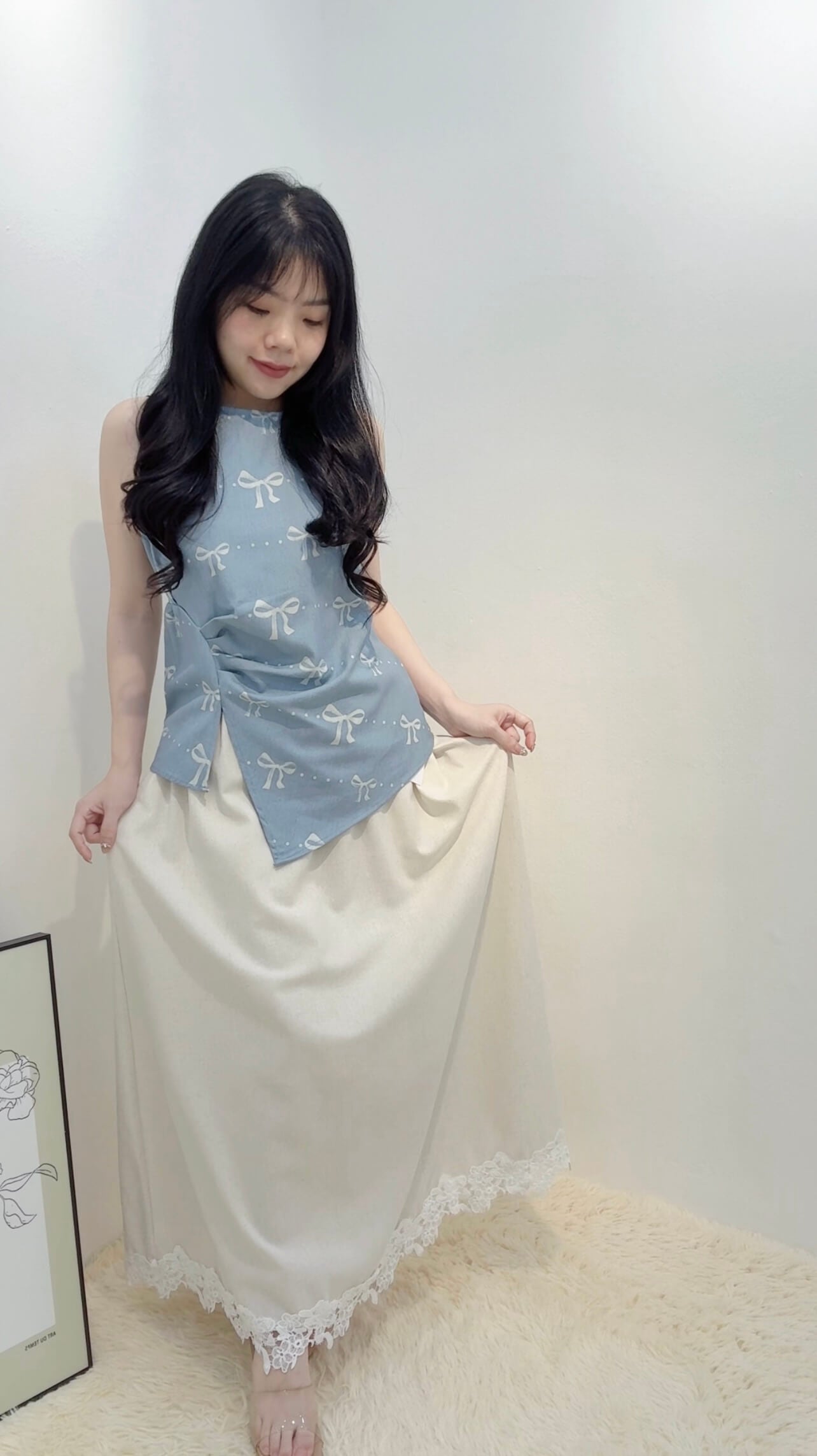 HT LACE RIBBON DRESS SET