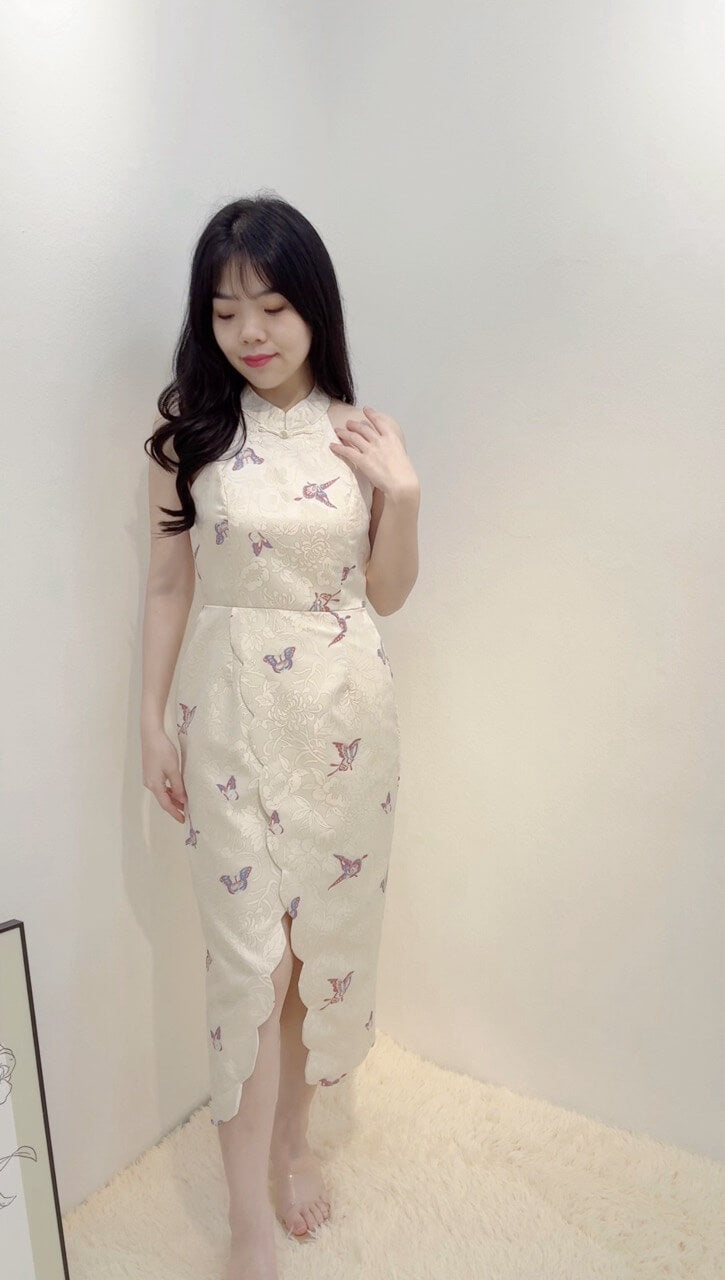 BUTTERFLY CHEONGSAM DRESS