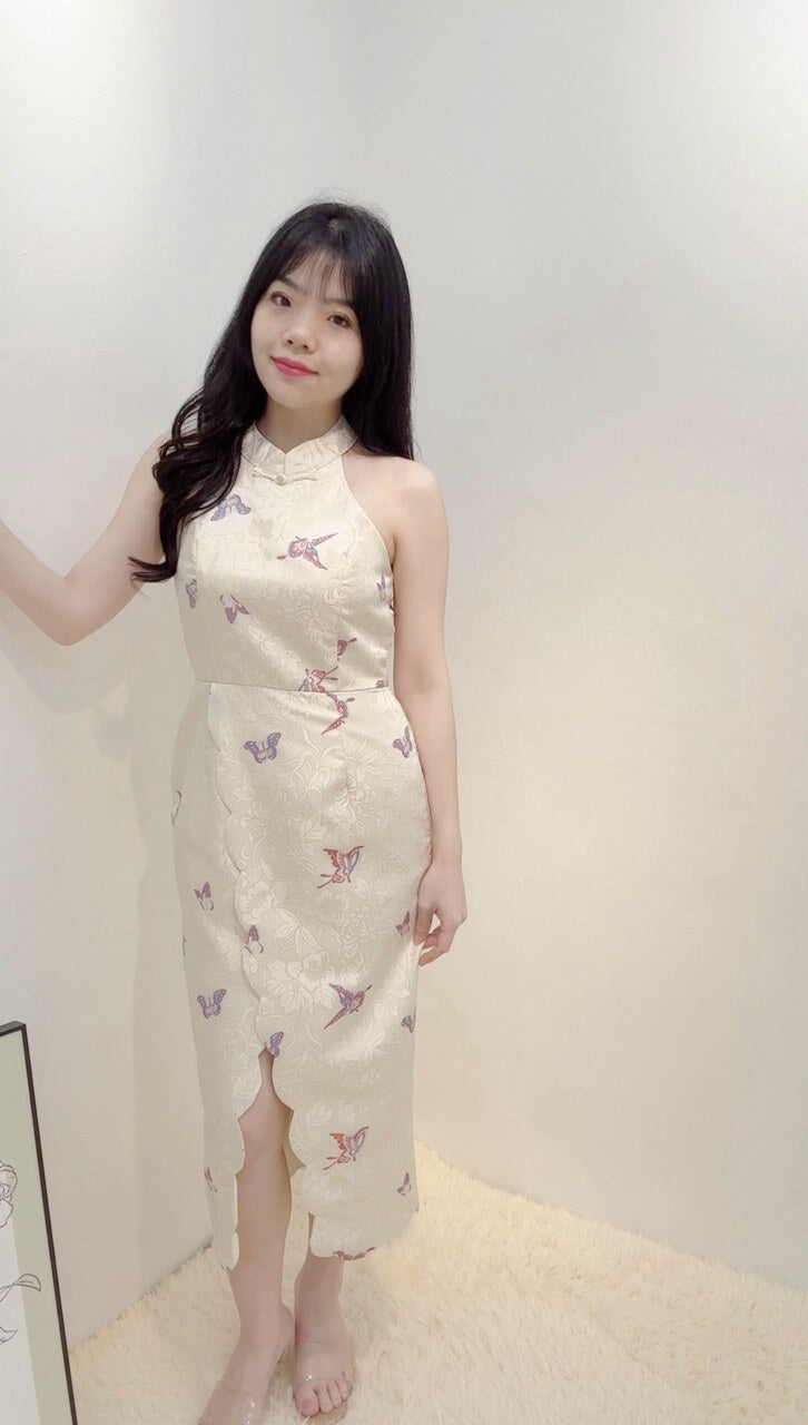 BUTTERFLY CHEONGSAM DRESS