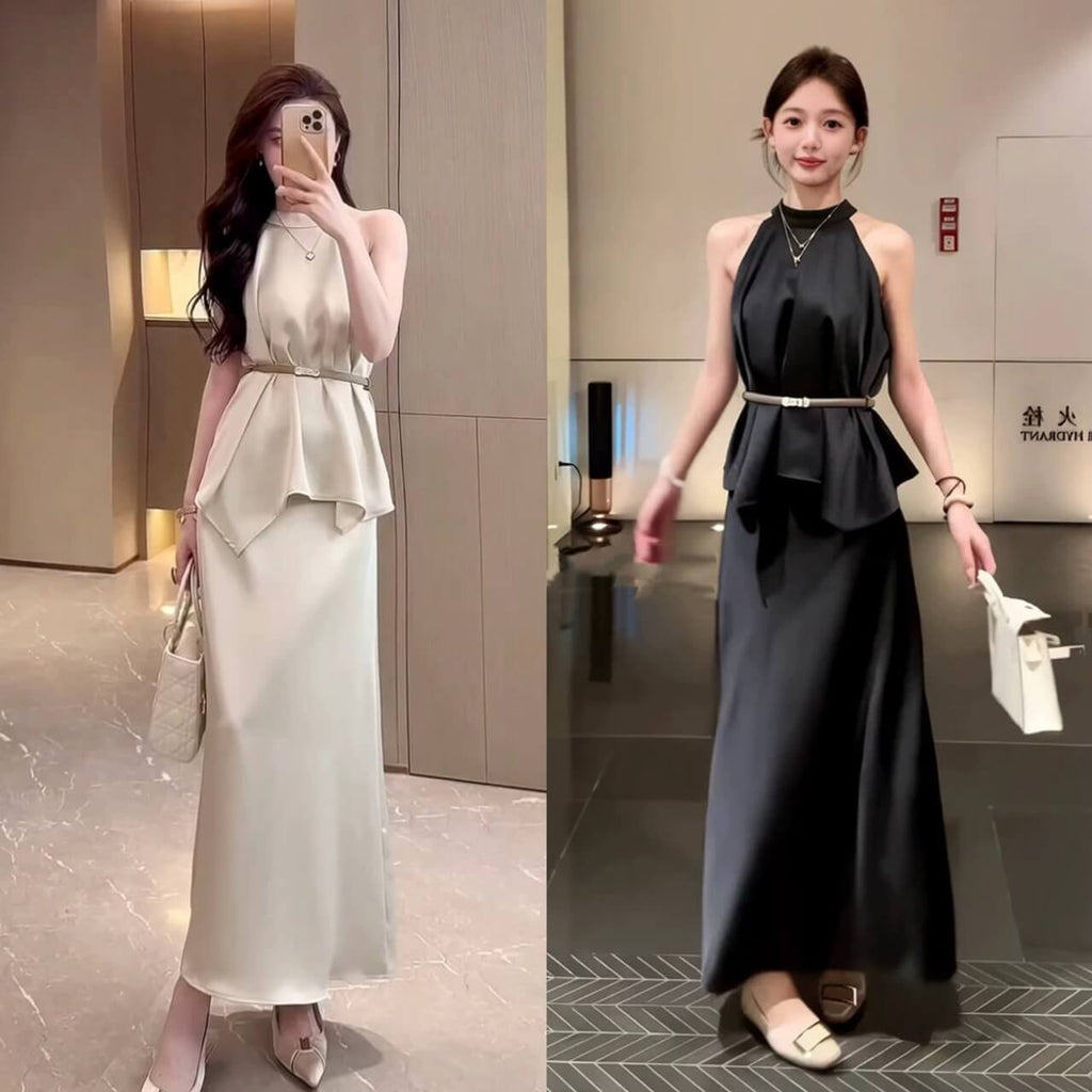 MC BLOOMING SATIN DRESS SET