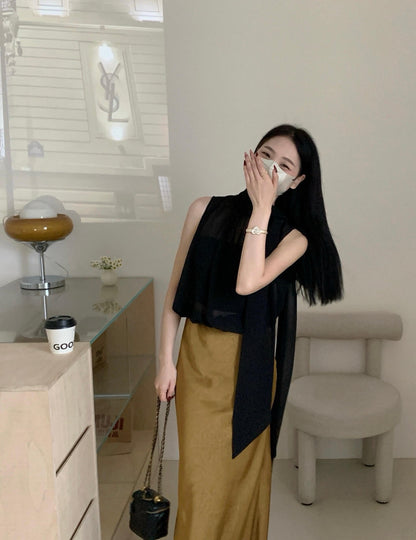 WG CHIFFON X TUBE BLOUSE