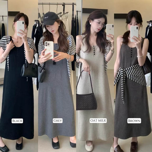 YJ JESSICA DRESS WITH SCARF