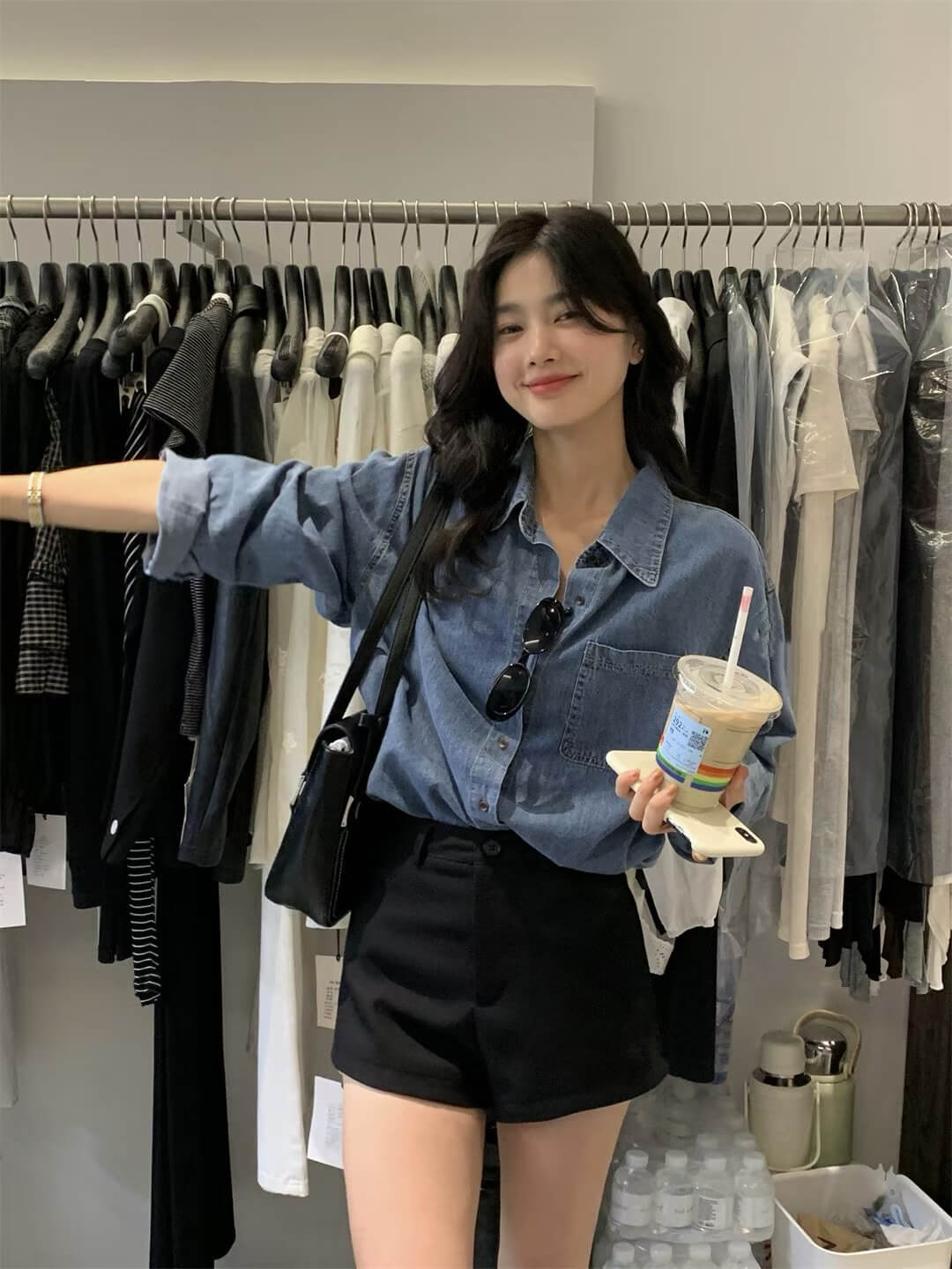 LM ISLA DENIM BLOUSE