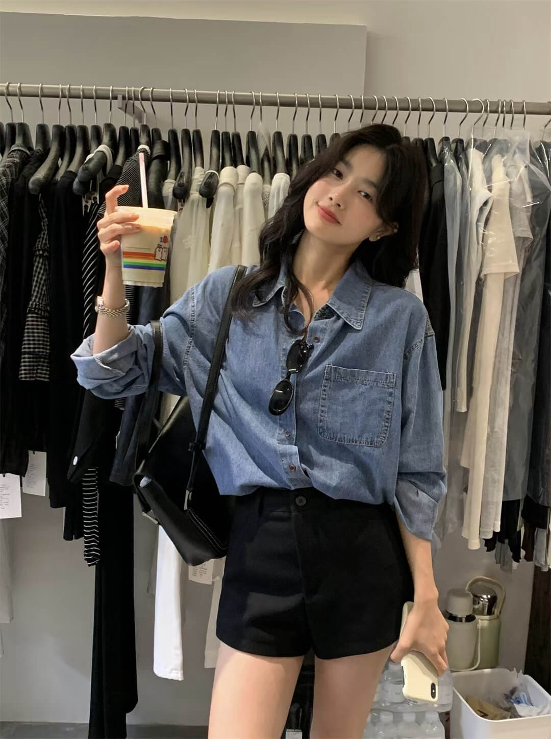 LM ISLA DENIM BLOUSE