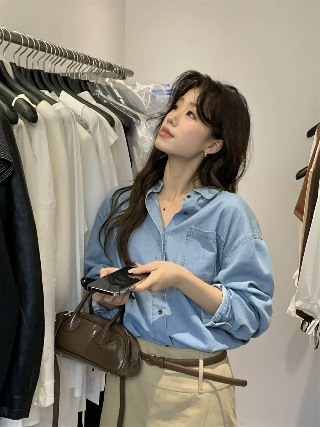 LM ISLA DENIM BLOUSE