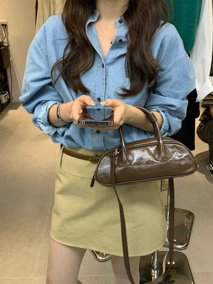 LM ISLA DENIM BLOUSE