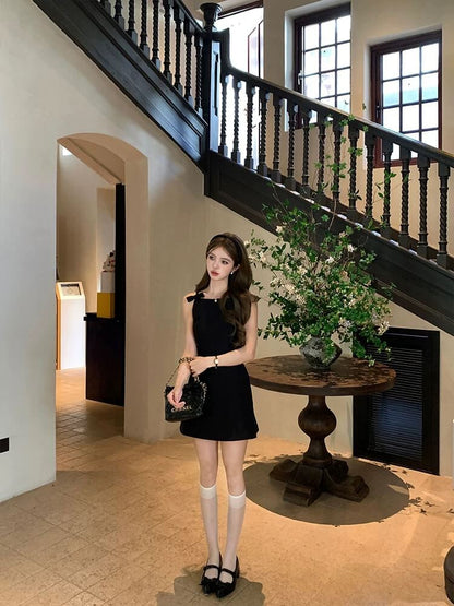 YJ RIBBON BLACK DRESS