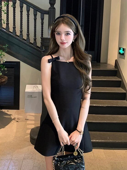 YJ RIBBON BLACK DRESS